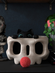 cat and skull static frame